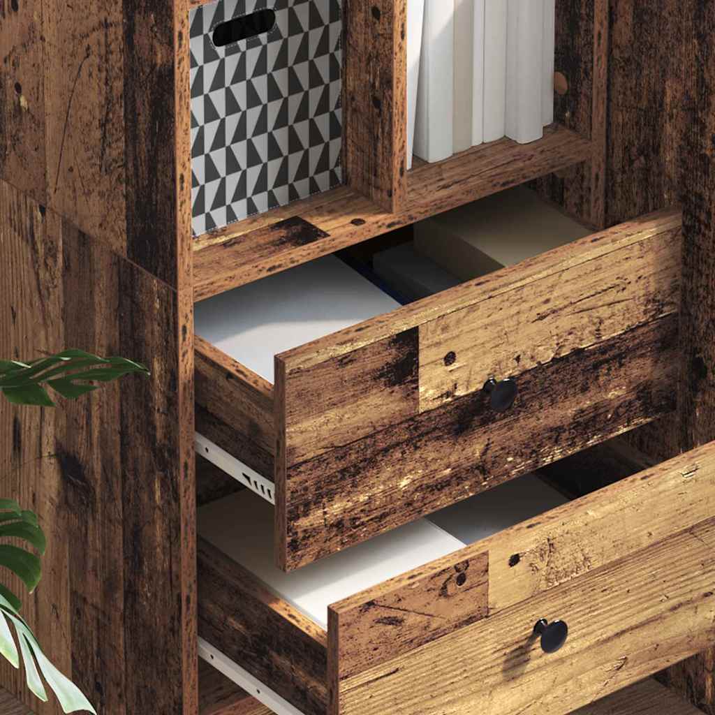 Highboard with Drawer Old Wood 45.5 x 34 x 127 cm