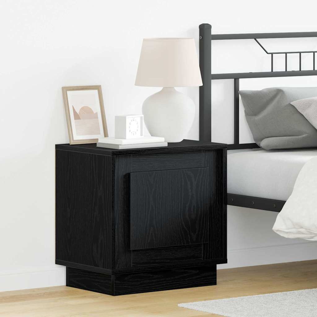 Bedside Cabinet Black 44 x 34.5 x 45 cm Engineered Wood