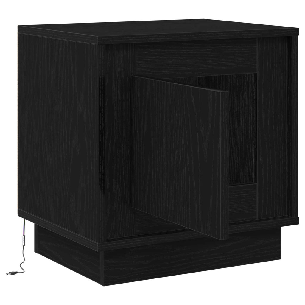 Bedside Cabinet Black 44 x 34.5 x 45 cm Engineered Wood