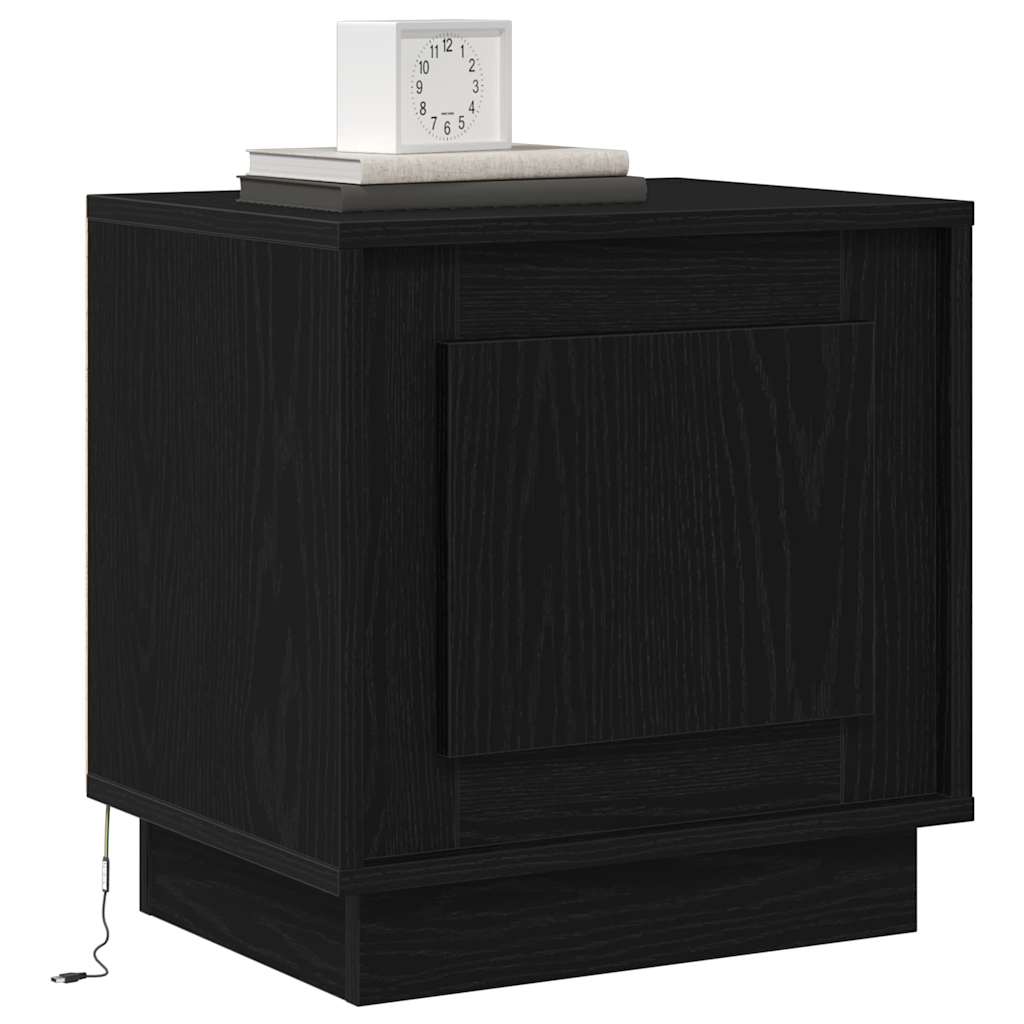 Bedside Cabinet Black 44 x 34.5 x 45 cm Engineered Wood