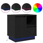 Bedside Cabinet Black Oak 50 x 34.5 x 50 cm Engineered wood