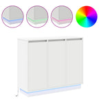 LED Sideboard White 90 x 32 x 75 cm Engineered Wood