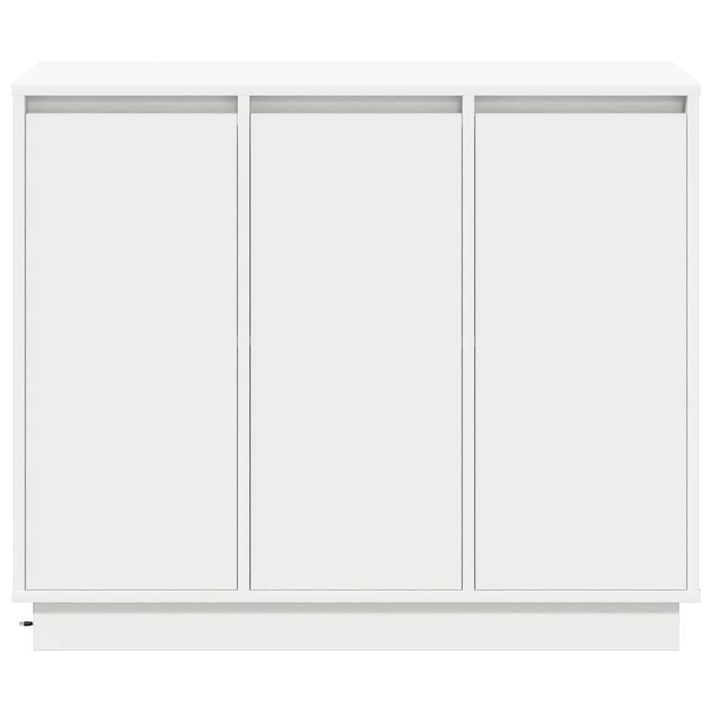 LED Sideboard White 90 x 32 x 75 cm Engineered Wood