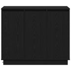 LED Sideboard Black Oak 90 x 32 x 75 cm Engineered Wood