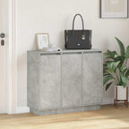 LED Sideboard Concrete Grey 90 x 32 x 75 cm Engineered Wood