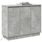 LED Sideboard Concrete Grey 90 x 32 x 75 cm Engineered Wood