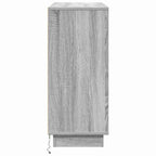 LED Sideboard Grey Sonoma 90 x 32 x 75 cm Engineered Wood
