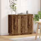 LED Sideboard Old Wood 90 x 32 x 75 cm Engineered Wood