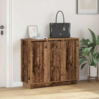 LED Sideboard Old Wood 90 x 32 x 75 cm Engineered Wood
