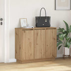 LED Sideboard Artisan Oak 90 x 32 x 75 cm Engineered Wood