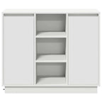 LED Sideboard White 90 x 32 x 75 cm Engineered Wood