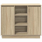 LED Sideboard Sonoma Oak 90 x 32 x 75 cm Engineered Wood