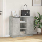 LED Sideboard Concrete Grey 90 x 32 x 75 cm Engineered Wood