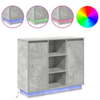 LED Sideboard Concrete Grey 90 x 32 x 75 cm Engineered Wood