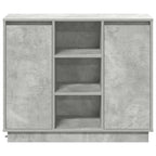 LED Sideboard Concrete Grey 90 x 32 x 75 cm Engineered Wood
