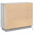 LED Sideboard Grey Sonoma 90 x 32 x 75 cm Engineered Wood