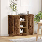 LED Sideboard Old Wood 90 x 32 x 75 cm Engineered Wood