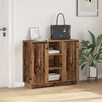 LED Sideboard Old Wood 90 x 32 x 75 cm Engineered Wood