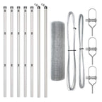 Fence Post Silver 10 x 0.4 m (12 x 12 mm mesh) Steel