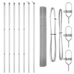 Fence Post Silver 10 x 1.2 m (12 x 12 mm mesh) Steel