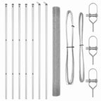 Fence Post Silver 10 x 1.5 m (12 x 12 mm mesh) Steel