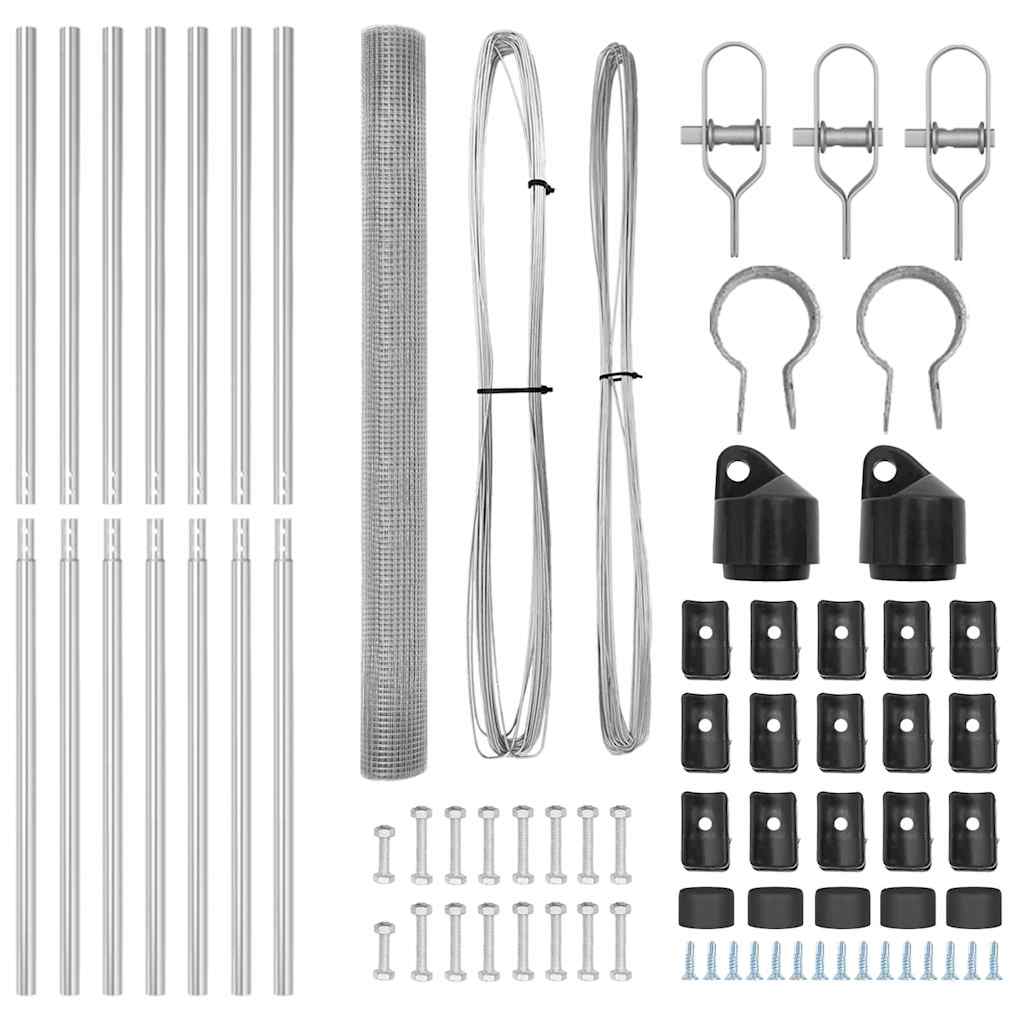 Fence Post Silver 10 x 1.6 m (25 x 25 mm mesh) Steel