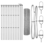 Fence Post Silver 25 x 0.4 m (16 x 16 mm mesh) Steel