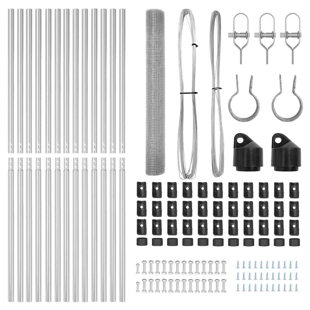 Fence Post Silver 25 x 1.4 m (12 x 12 mm mesh) Steel