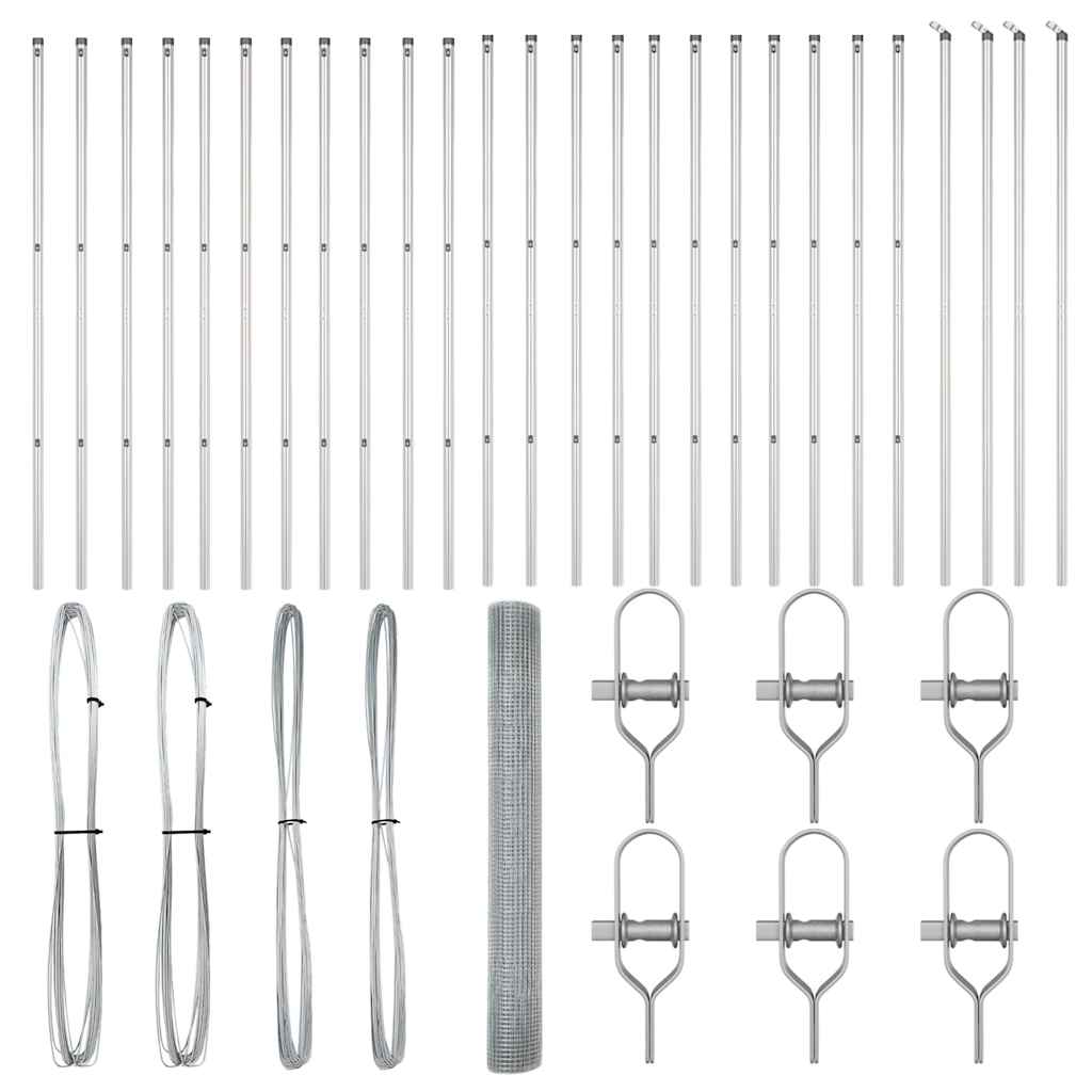 Fence Post Silver 50 x 1.4 m (19 x 19 mm mesh) Steel