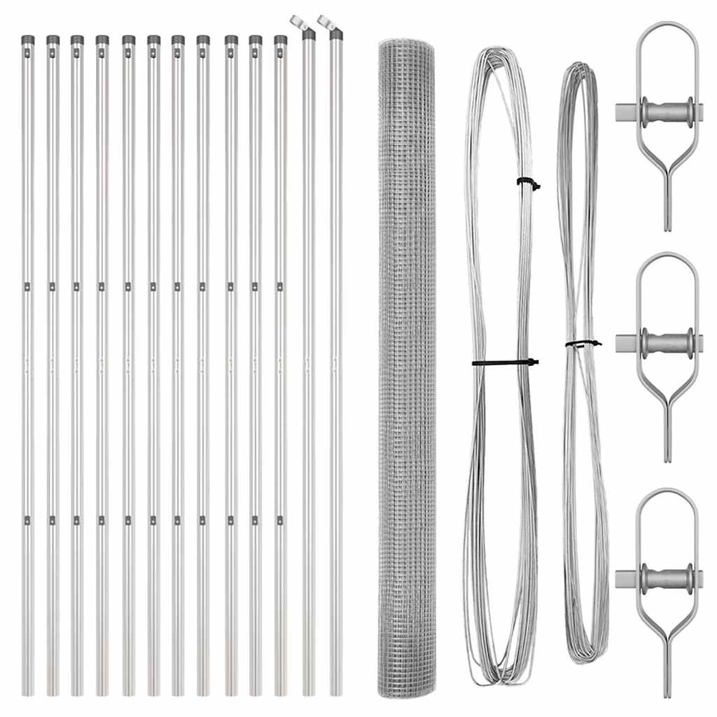 Fence Post Silver 50 x 1.5 m (12 x 12 mm mesh) Steel