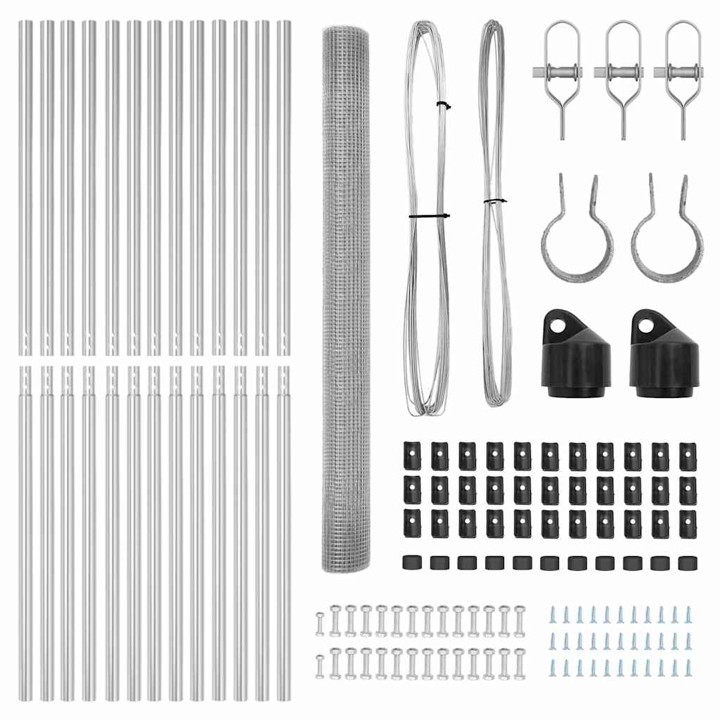 Fence Post Silver 50 x 1.5 m (12 x 12 mm mesh) Steel