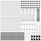 Fence Post Silver 100 x 0.8 m (16 x 16 mm mesh) Steel