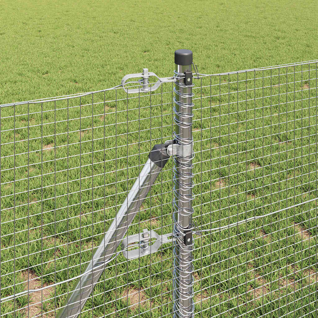 Fence Post Silver 100 x 0.8 m (19 x 19 mm mesh) Steel