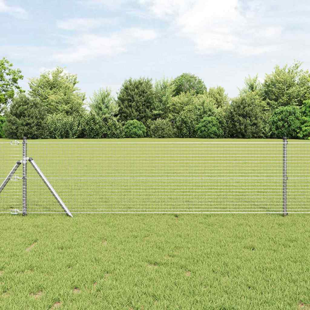 Fence Post Silver 100 x 0.8 m (25 x 25 mm mesh) Steel