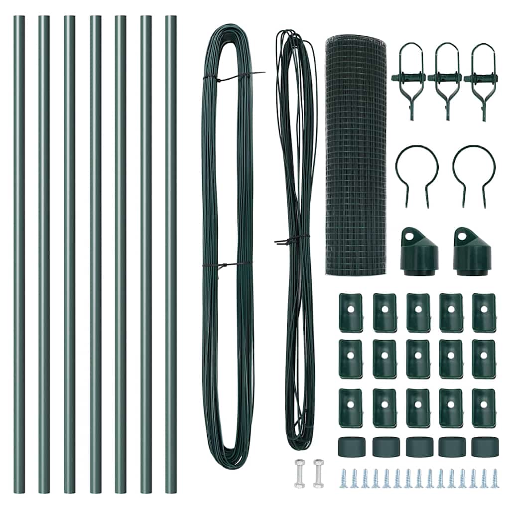 Fence Post Green 10 x 0.5 m (25 x 25 mm mesh) Steel