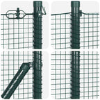 Fence Post Green 10 x 0.6 m (16 x 16 mm mesh) Steel and PVC