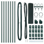 Fence Post Green 10 x 0.6 m (25 x 25 mm mesh) Steel and PVC