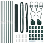 Fence Post Green 10 x 1.2 m (12 x 12 mm mesh) Steel and PVC