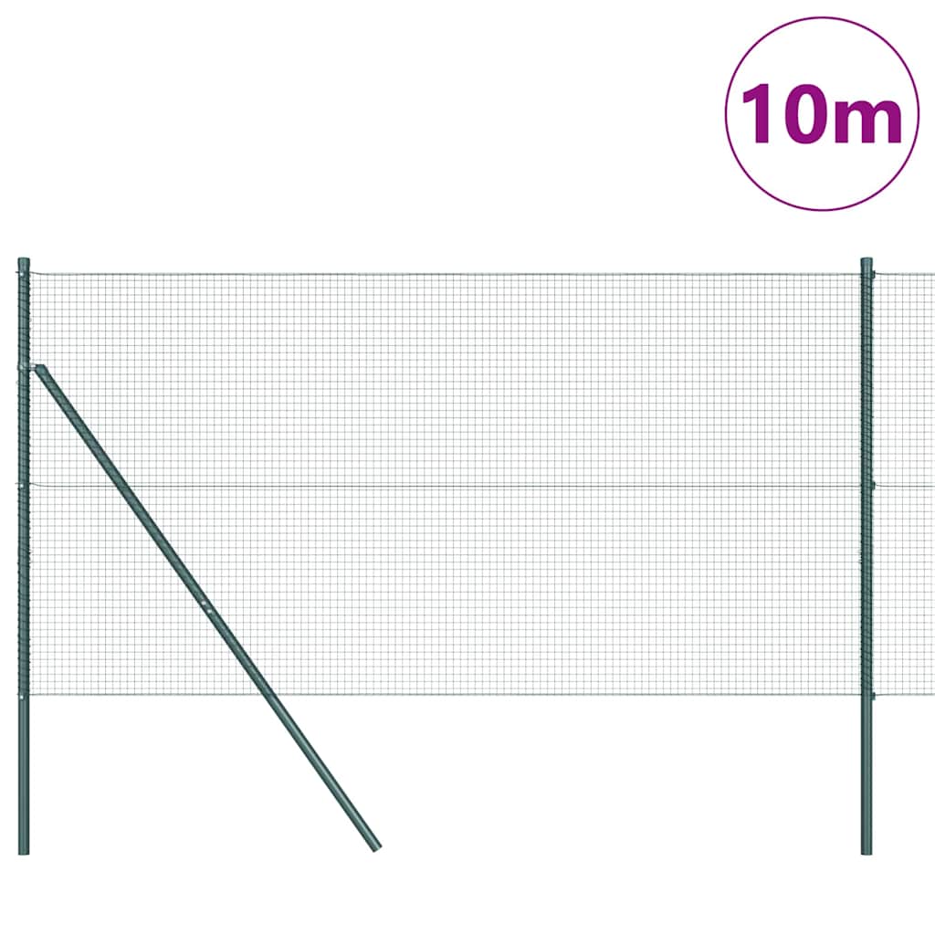 Fence Post Green 10 x 1.4 m (19 x 19 mm mesh) Steel and PVC