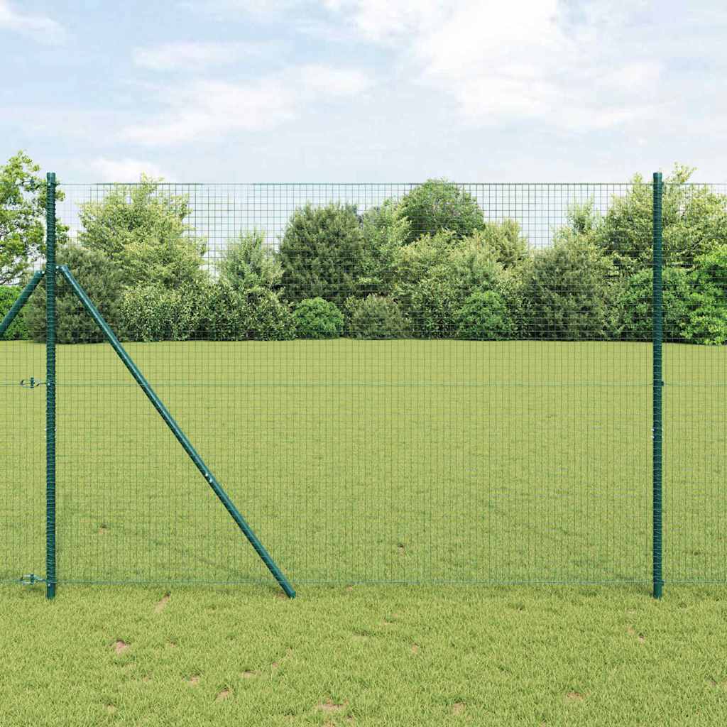 Fence Post Green 10 x 1.6 m (25 x 25 mm mesh) Steel and PVC
