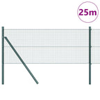 Fence Post Green 25 x 0.4 m (16 x 16 mm mesh) Steel and PVC