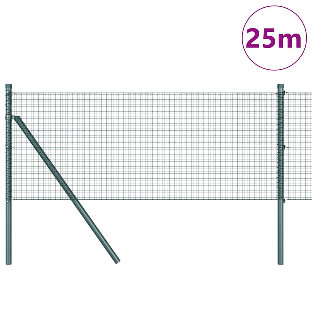 Fence Post Green 25 x 0.5 m (12 x 12 mm mesh) Steel