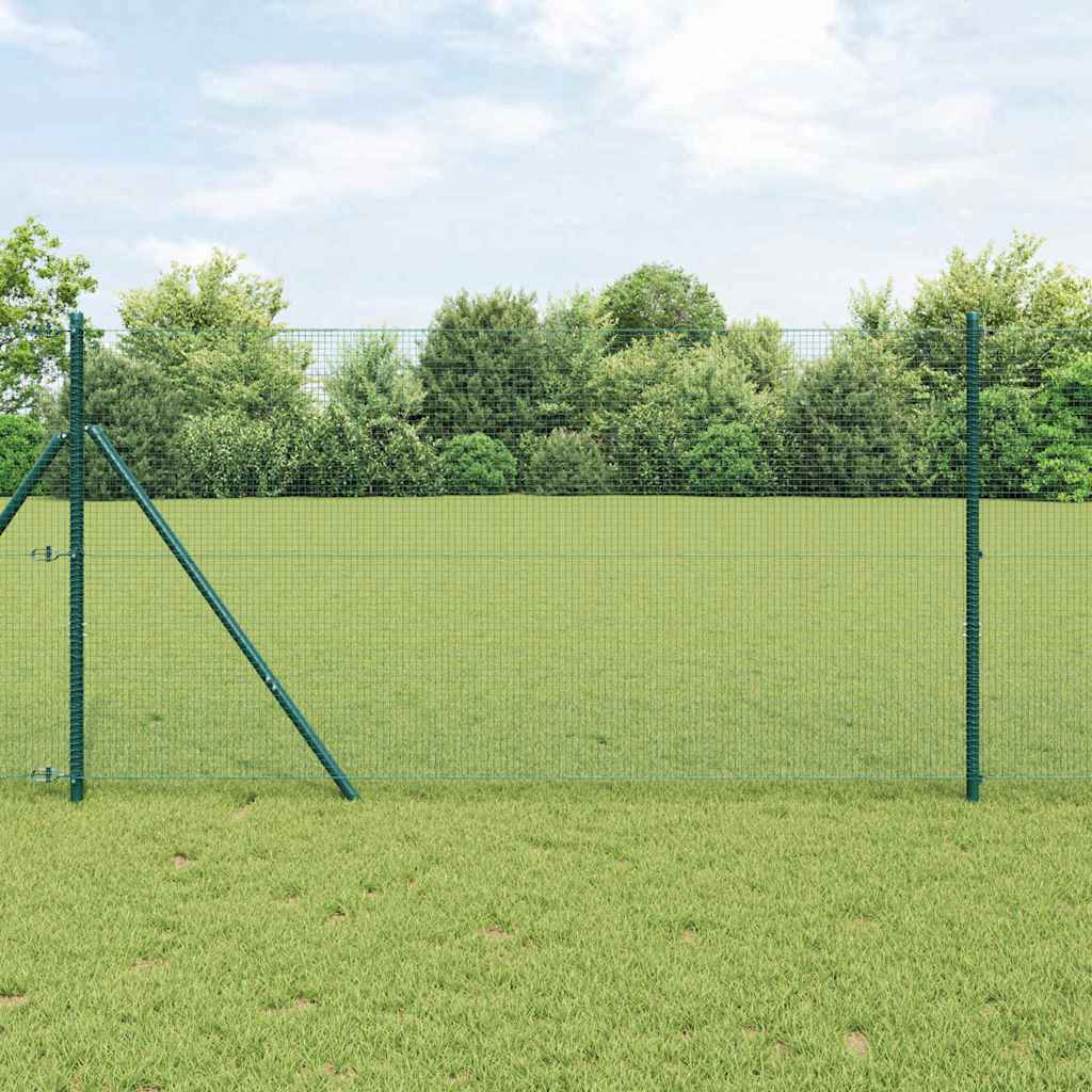 Fence Post Green 25 x 1.2 m (16 x 16 mm mesh) Steel and PVC