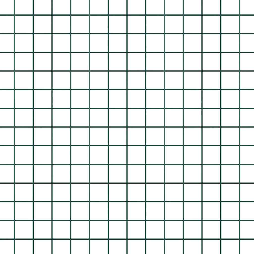 Fence Post Green 25 x 1.4 m (19 x 19 mm mesh) Steel and PVC