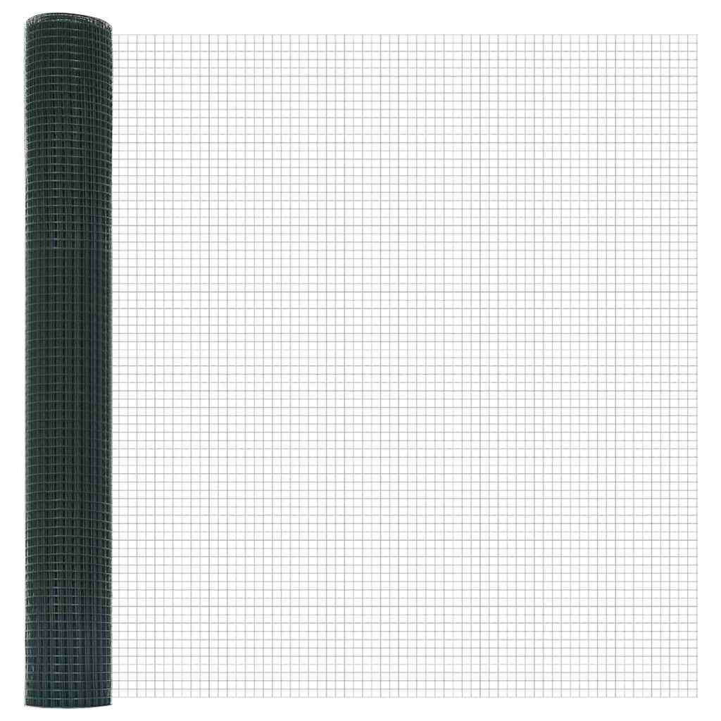 Fence Post Green 25 x 1.4 m (25 x 25 mm mesh) Steel and PVC