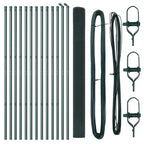 Fence Post Green 25 x 1.6 m (12 x 12 mm mesh) Steel and PVC