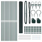 Fence Post Green 25 x 1.6 m (16 x 16 mm mesh) Steel and PVC