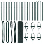 Fence Post Green 50 x 0.4 m (25 x 25 mm mesh) Steel and PVC