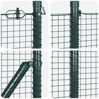 Fence Post Green 50 x 0.8 m (19 x 19 mm mesh) Steel and PVC