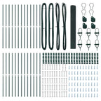 Fence Post Green 50 x 1 m (19 x 19 mm mesh) Steel and PVC